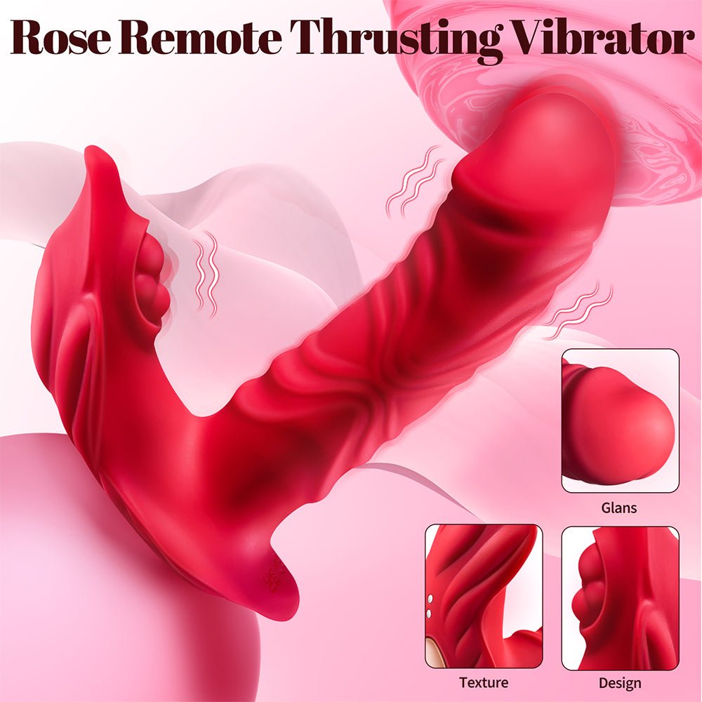 APP Remote Control Vibrator Sex Toys - Adult Toys Wearable Thrusting Dildo with 10 Thrusting